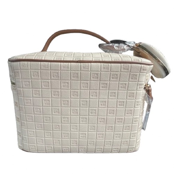 NEW Steve Madden Oatmeal Cosmetic Case - Picture 2 of 16